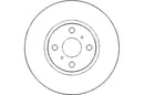 Disctech Brake Disc - Fits Citroën, Toyota - ABD2258 - Front Axle