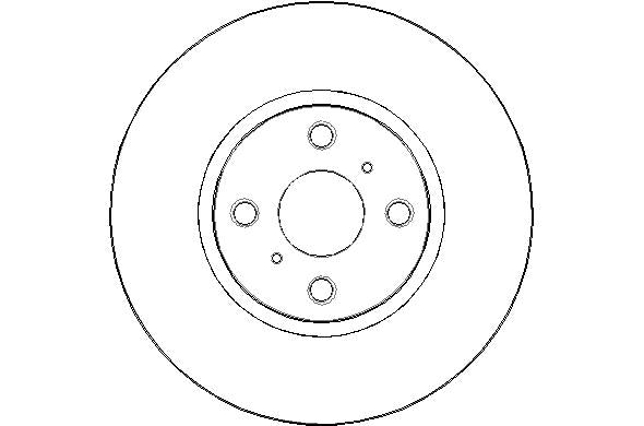 Disctech Brake Disc - Fits Citroën, Toyota - ABD2258 - Front Axle