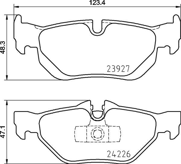 Mintex Brake Pad Set fits -BMW MDB3449 (also fits other vehicles)