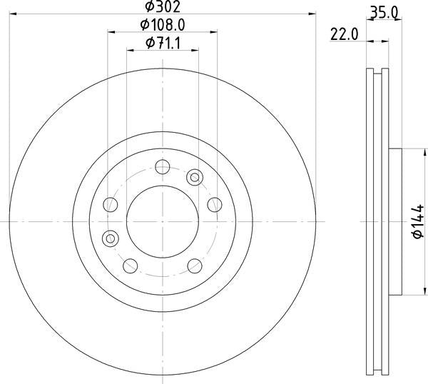 Mintex Brake Discs fits -Citroën V337:5 MDC2187 (also fits other vehicles)