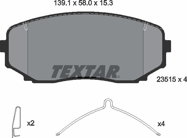 Textar Brake Pad Set - 2351505
