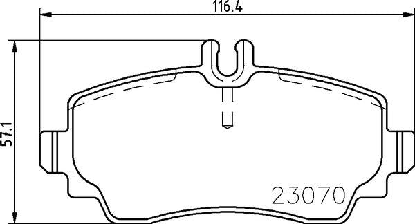 Mintex Brake Pad Set fits -MercedesBenz MDB2643 (also fits other vehicles)