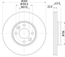 Mintex Brake Discs fits -Dacia Nissan Renault V306:5 MDC1607C (also fits other vehicles)