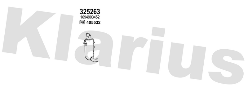 Klarius 325263 - Catalyst Type Approved  - Fits Mercedes A160 2.0CDi