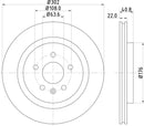 Mintex Brake Discs fits -Volvo S278:5 MDC2034 (also fits other vehicles)