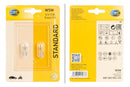 HELLA 8GP 003 594-141 Halogen-Bulb - W3W - Standard - 12V - 3W - Quantity: 10