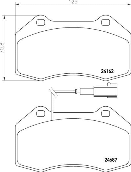 Abarth Alfa Romeo Fiat Brake Pad Set - Padtech PAD2976