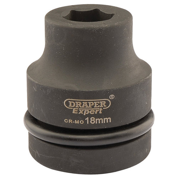 Expert HI-TORQ 6 Point Impact Socket, 1" Sq Dr, 18mm
