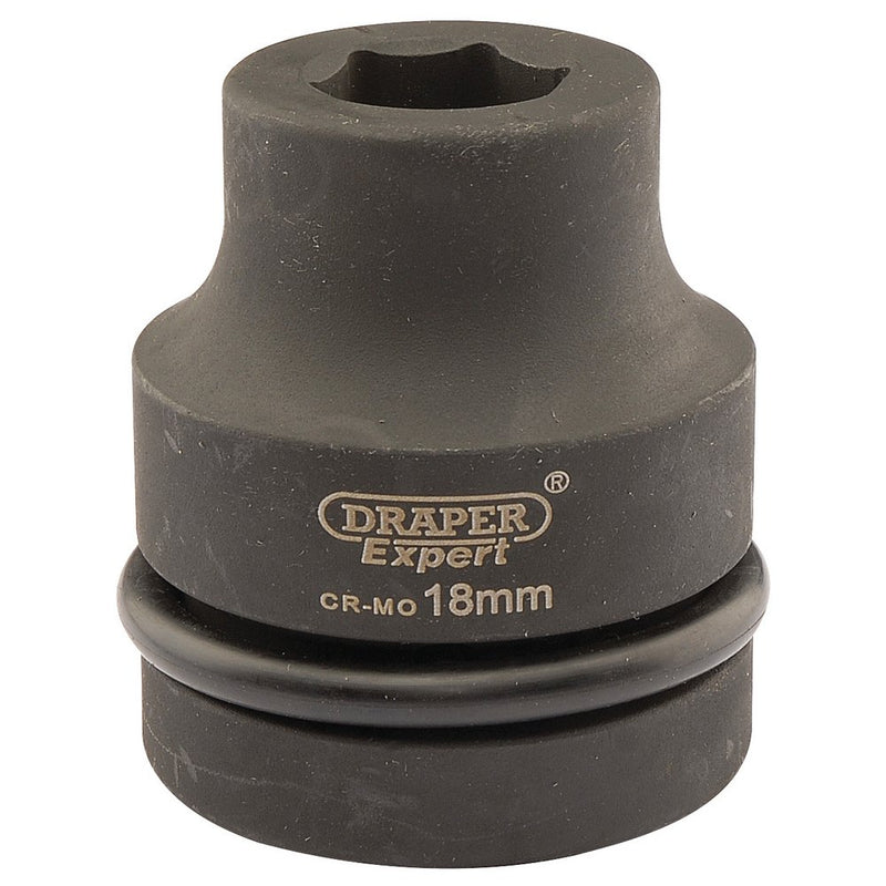 Expert HI-TORQ 6 Point Impact Socket, 1" Sq Dr, 18mm
