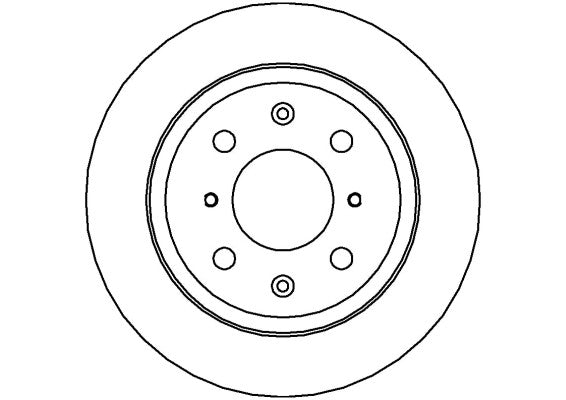 Disctech Brake Disc - Fits Honda, Mitsubishi - ABD3519 - Rear Axle
