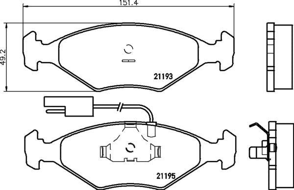 Mintex Brake Pad Set fits -Fiat Innocenti MDB1430 (also fits other vehicles)