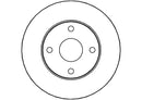 Disctech Brake Disc - Fits Citroën, Mazda - ABD3447 - Front Axle