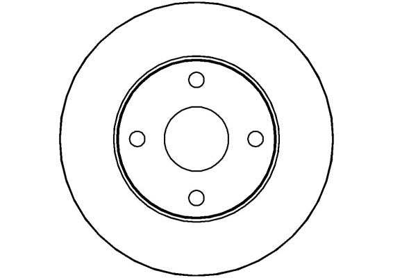 Disctech Brake Disc - Fits Citroën, Mazda - ABD3447 - Front Axle