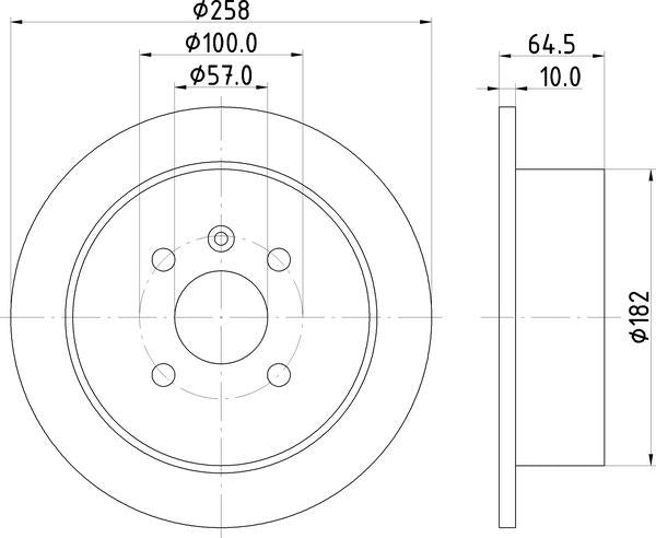 Mintex Brake Discs fits -Chevrolet Daewoo S258:4 MDC1389 (also fits other vehicles)