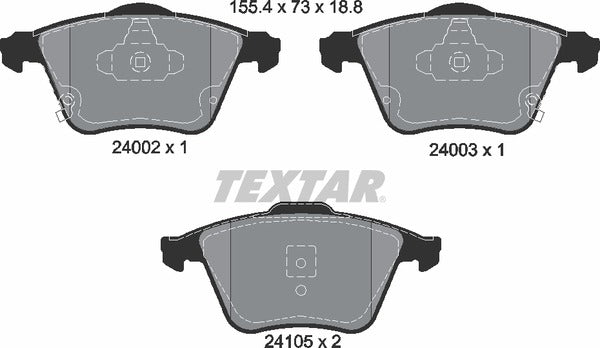 Textar Brake Pad Set - 2400201