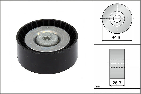 INA Deflection/Guide Pulley - V-Ribbed Belt - Part No - 532090510