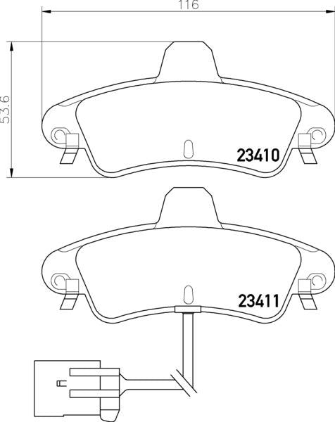 Mintex Brake Pad Set fits -Ford MDB2149 (also fits other vehicles)