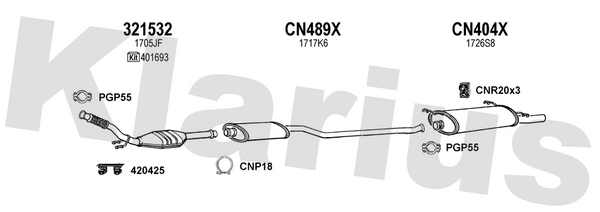 Klarius 321532 - Catalyst Type Approved Withpip  - Fits Citroen Xsara 2.0HDi