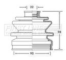 First Line Cv Joint Boot Kit Part No -FCB2242