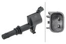 HELLA 5DA 358 168-571 Ignition Coil - 12V - 2-pin connector - Bolted