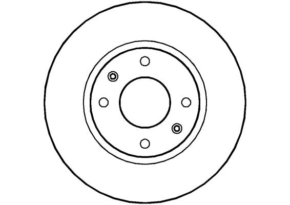 Disctech Brake Disc - Fits Hyundai, Mercedes-benz - ABD2953 - Front Axle