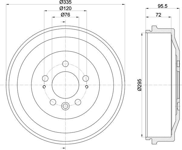Mintex Brake Drum (Single) fits -Volkswagen MBD392 (also fits other vehicles)