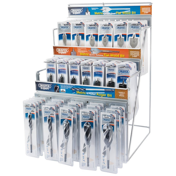 Assorted Metric Auger and Flat Wood Bit Merchandiser (123 Piece)