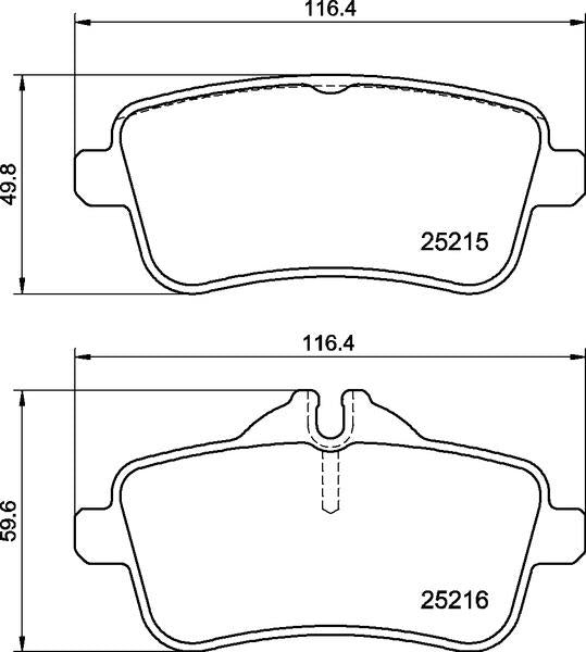 Mintex Brake Pad Set fits -MercedesBenz MDB3315 (also fits other vehicles)