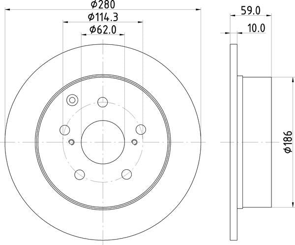 Mintex Brake Discs fits -Toyota V302:4 MDC2029 (also fits other vehicles)