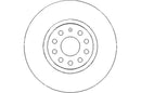 Disctech Brake Disc - Fits Dacia, Seat - ABD3054 - Front Axle
