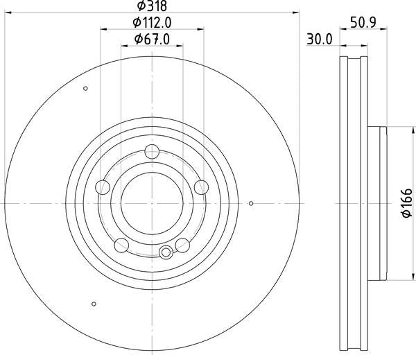 Mintex Brake Discs fits -MercedesBenz V335:5 MDC2947C (also fits other vehicles)