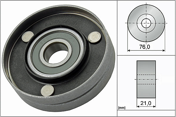INA Deflection/Guide Pulley - V-Ribbed Belt - Part No - 532056710