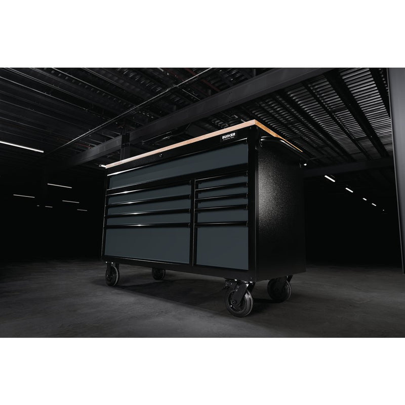 Draper 56" 10 Drawer Trolley Grey - 8227