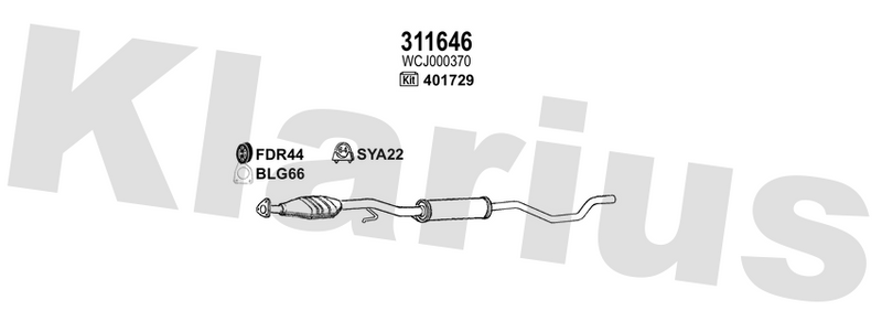 Klarius 311646 - Catalyst Type Approved  - Fits Land Rover Freelander 2.0TD