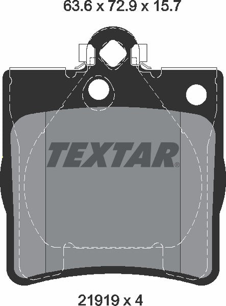 Chrysler Mercedes-Benz, Brake Pad Set - Textar 2191903