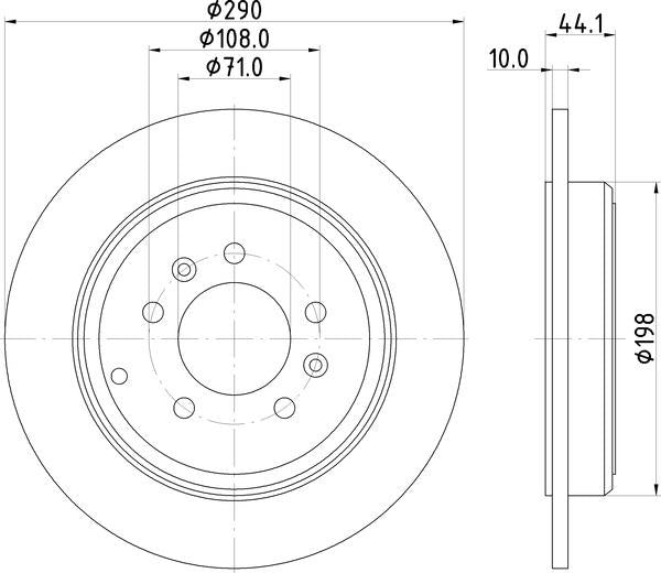 Mintex Brake Discs fits -Peugeot V262:4 MDC701 (also fits other vehicles)