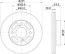 Mintex Brake Discs fits -Suzuki S276:5 MDC2942C (also fits other vehicles)