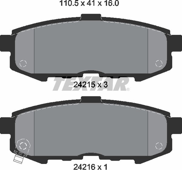 Textar Brake Pad Set - 2421501