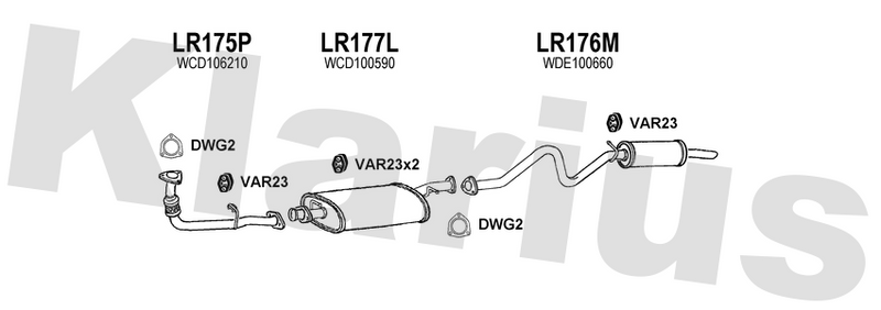 Klarius LR175P - Front Pipe  - Fits Land Rover Discovery 2.5TDi