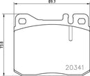 Mintex Brake Pad Set fits -MercedesBenz MDB1180 (also fits other vehicles)