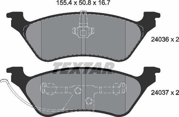Textar Brake Pad Set - 2403605
