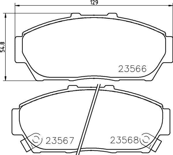 Mintex Brake Pad Set fits -Honda MDB2005 (also fits other vehicles)