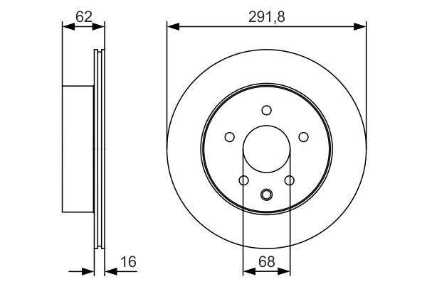 Bosch Brake Disc Pair Part No - 0986479S31