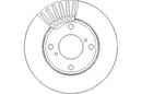 Disctech Brake Disc - Fits Citroën, Nissan - ABD2508 - Front Axle
