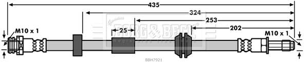 Borg & Beck Brake Hose Part No -BBH7921