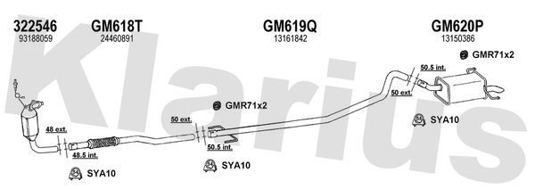Klarius 322546 - Catalyst Type Approved Withpip  - Fits Opel Astra H 1.3CDTi