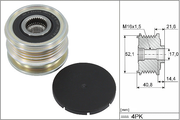 INA Alternator Freewheel Clutch - Part No - 535034510