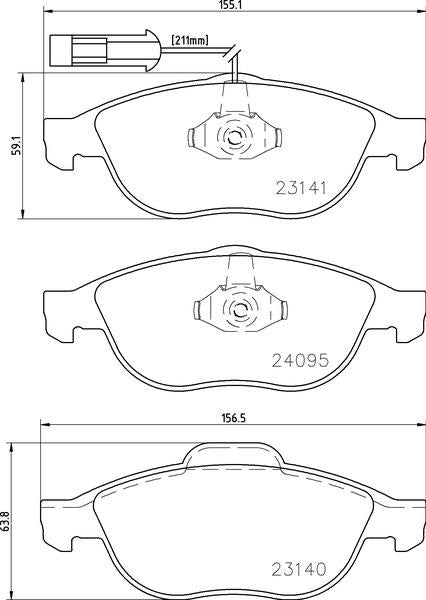 Mintex Brake Pad Set fits -Alfa Romeo MDB2132 (also fits other vehicles)