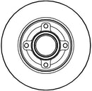 Disctech Brake Disc - Fits Citroën - ABD2100 - Rear Axle