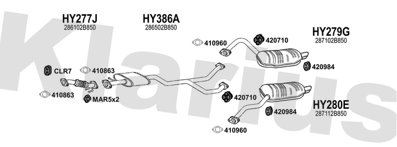 Klarius HY277J - Front Pipe  - Fits Hyundai Santa Fe 2.2CRDI